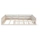 preview thumbnail 8 of 22, Full Size Montessori Floor Bed with Guardrail & Comfortable Pillow, Upholstered Platform Bed Toddler Bed without Slats for Kids