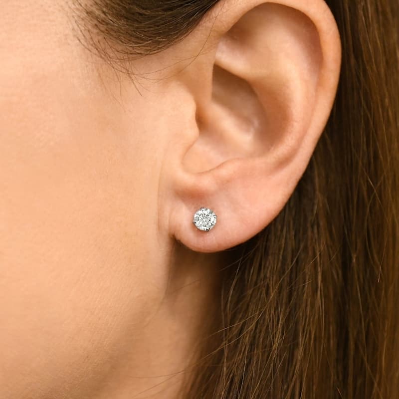 Pompeii3 1 ct T.W Diamond Studs Eco Friendly Lab Grown (G-H/VS)