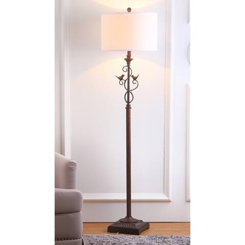 SAFAVIEH Lighting 61-inch Birdsong Oil-Rubbed Bronze Floor Lamp - 15"x15"x61"