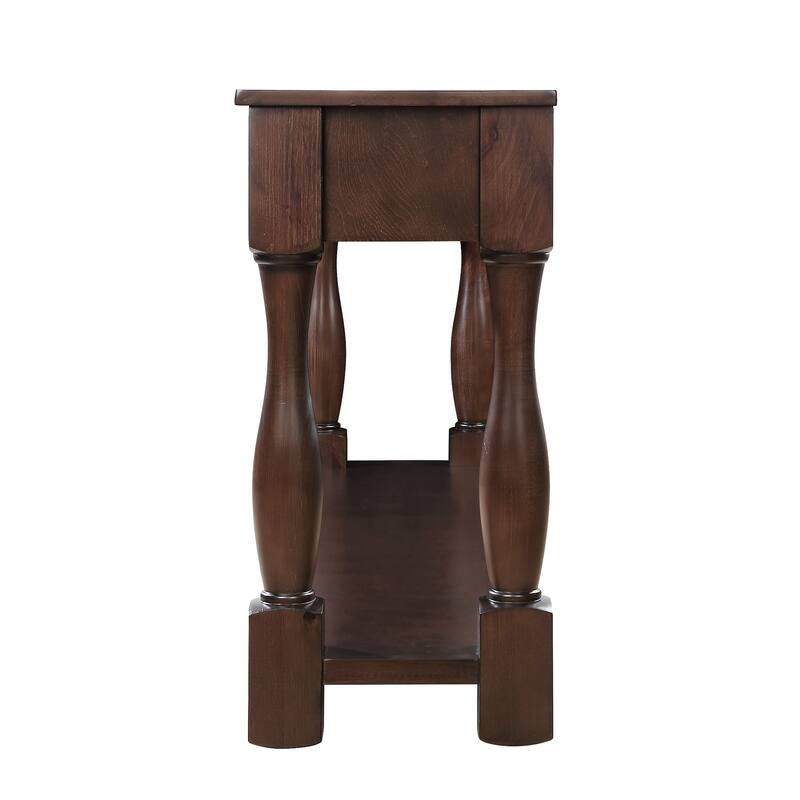 63" Entryway Table,Solid Wood Console Table
