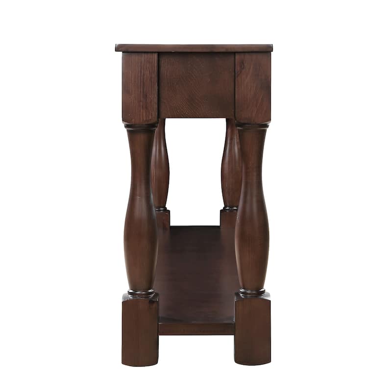 Wood Console Table with 3 Drawers and 1 Bottom Shelf for Entryway Hallway Easy Assembly Extra-thick Sofa Table