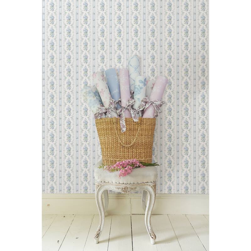 LoveShackFancy Dreamy Days Sweet Blue Peel and Stick Wallpaper