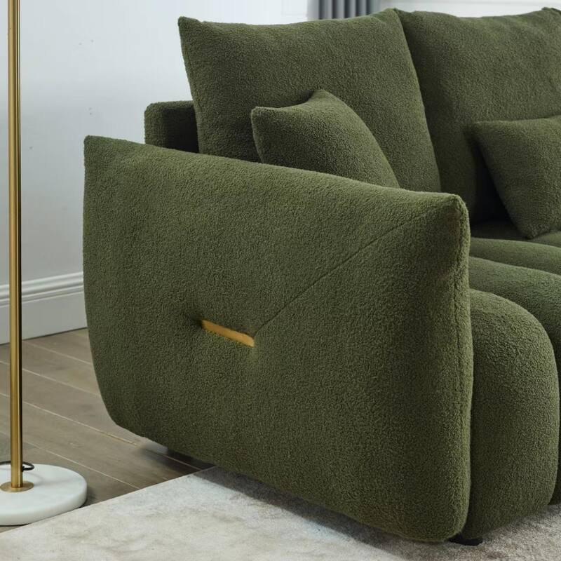Oversized Teddy Fabric Upholstered Sofa
