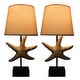 preview thumbnail 5 of 3, Set of 2 Starfish Table Lamps, Beach Theme, 22" Tall
