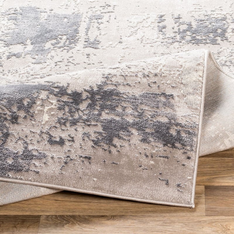 Livabliss Cinza Abstract Industrial Area Rug