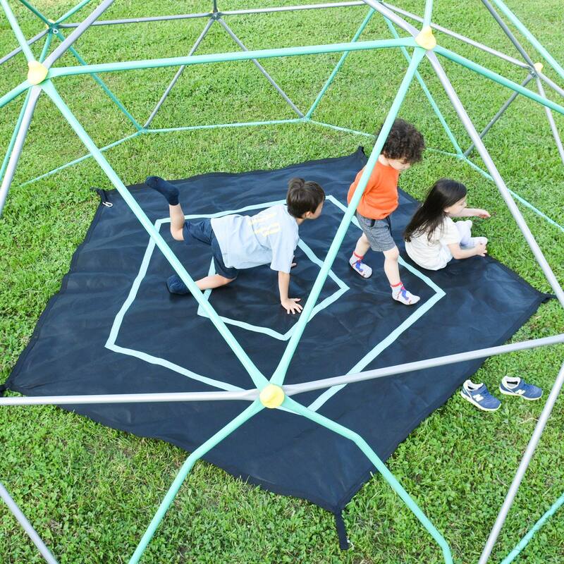 12ft Geometric Dome Climber Play Center with Hammock