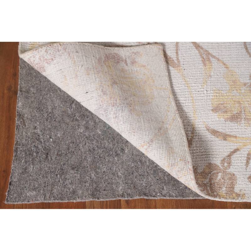 All-Over Floral Abstract Modern Area Rug Hand-Knotted Wool Carpet - 7'10"x 9'10"