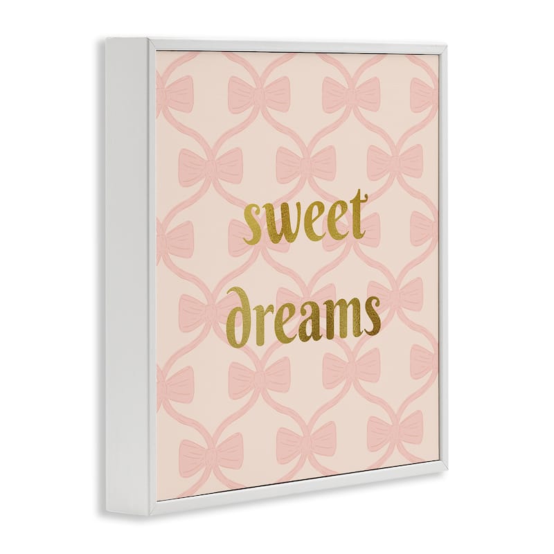 Stupell Pastel Bows & Sweet Dreams Framed Giclee Art Design By Sazerelli Designs