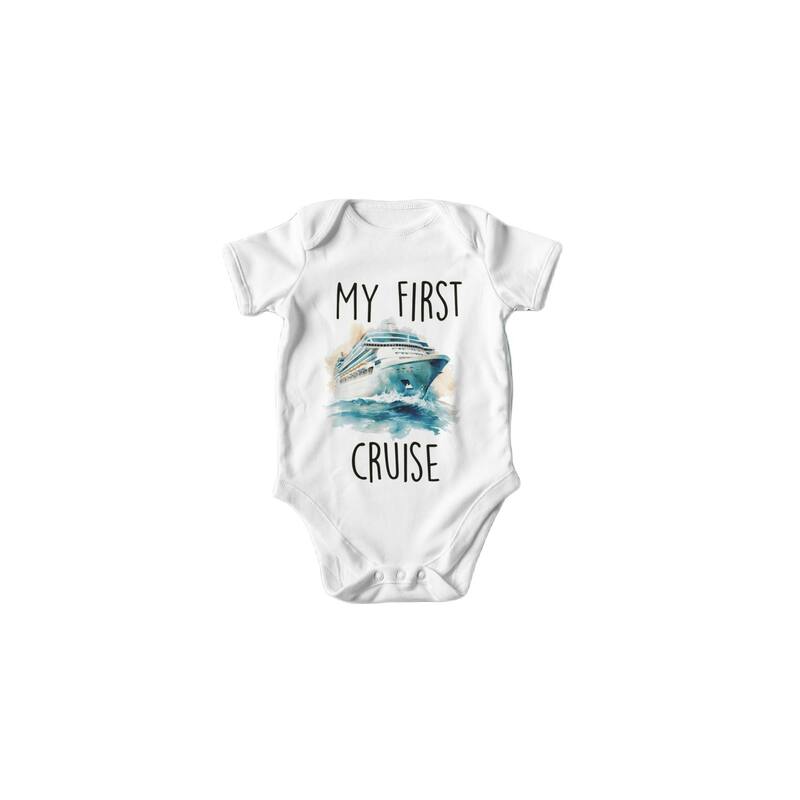 Cruise First - Baby Boy Girl Clothes Infant Bodysuit Funny Cute Newborn - White - 6-9M