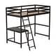 preview thumbnail 15 of 60, Traditional Wood Slat Loft Bed with Integrated Desk & Ladder