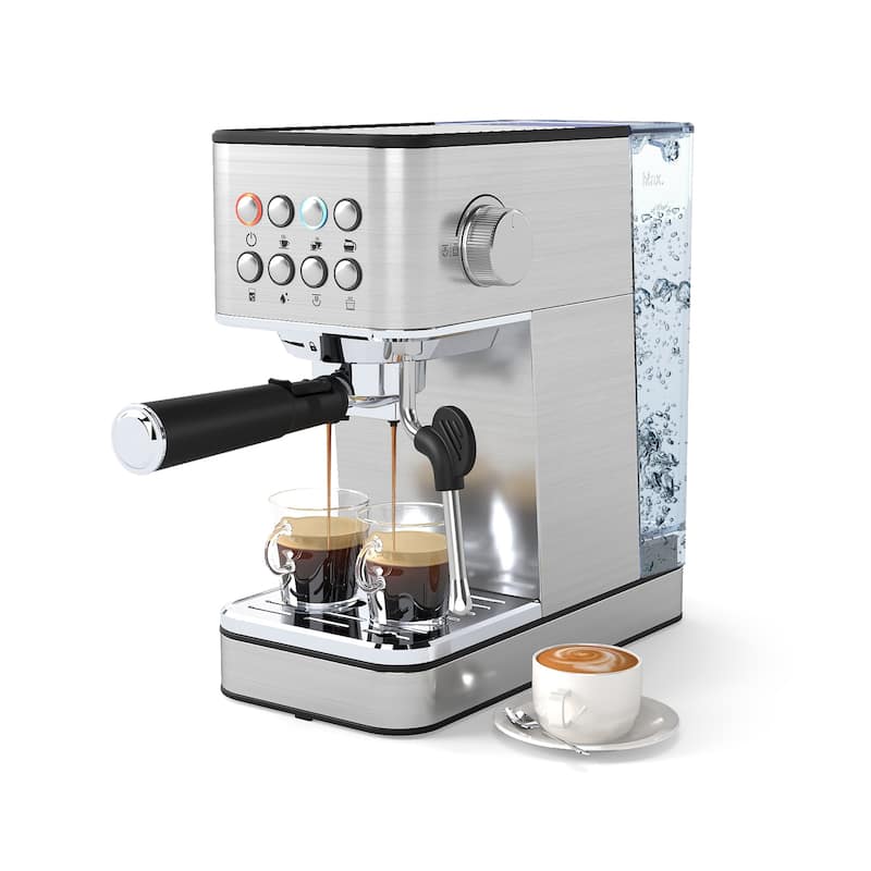 Gymax Espresso Machine 20 Bar w/Milk Frother 57OZ Removable Water Tank