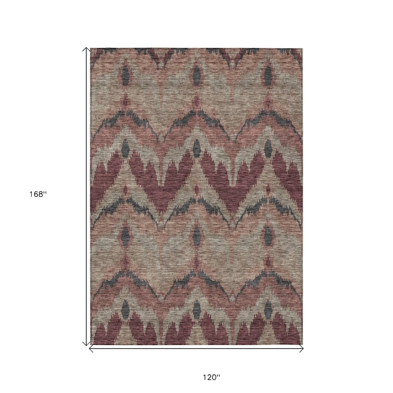 HomeRoots Ikat Transitional Rectangle Outdoor Rug