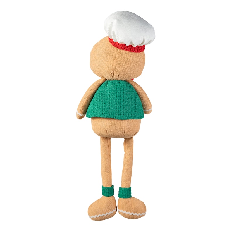 Glitzhome 39"H Telescoped Fabric Christmas Gingerbread Man Home Decor