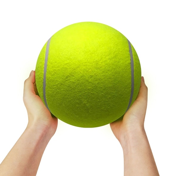 slide 2 of 9, Waloo Sports 8" Jumbo Tennis Ball - Pump Included Yellow