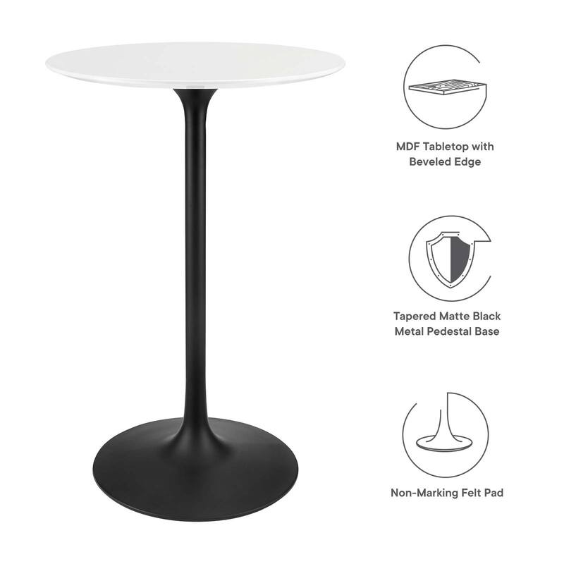 28" Round Wood Bar Table
