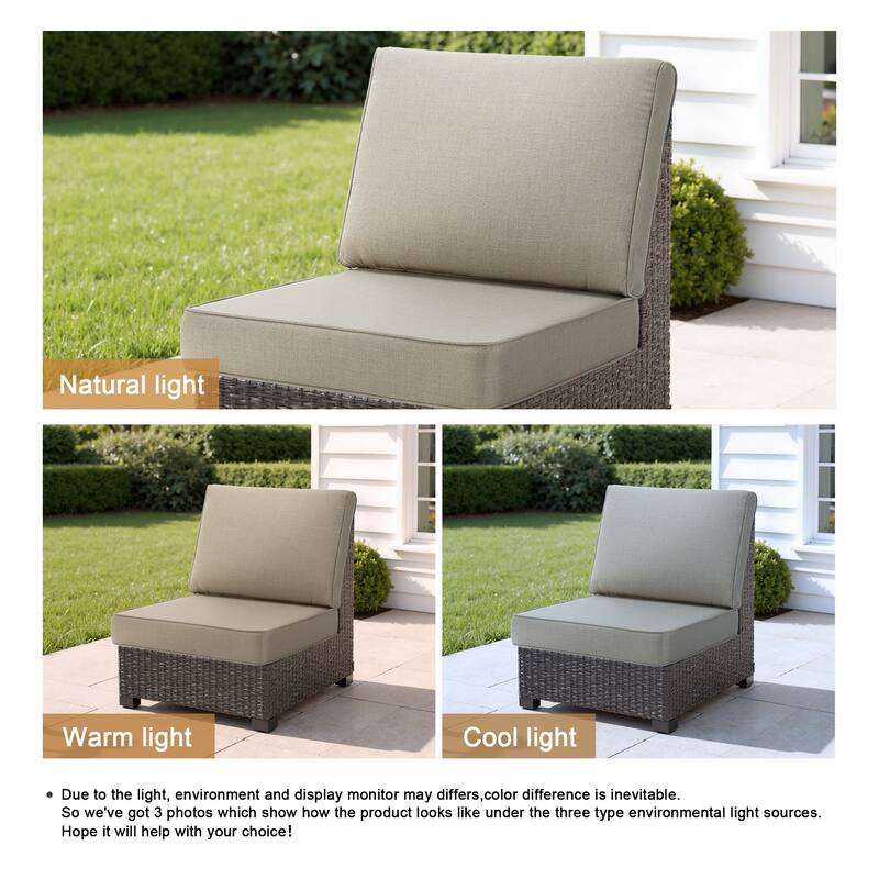 Outdoor 4.7" Thick Sunbrella Cushion Set with Back and Seat Cushions