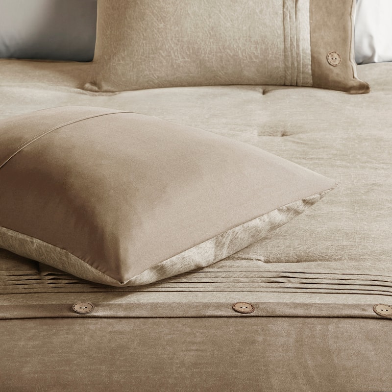 Madison Park Westbrook 7 Piece Faux Suede Comforter Set