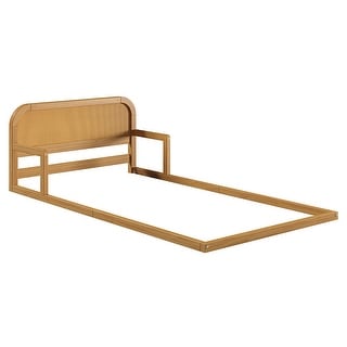 P’kolino Curva Rattan Floor Bed - FSC Certified Solid Wood - Natural