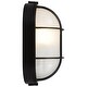 preview thumbnail 3 of 6, Access Lighting Nauticus Dual Mount - Outdoor Wall Sconce Bulkhead - Black Finish - Frosted Glass Shade - Incandescent