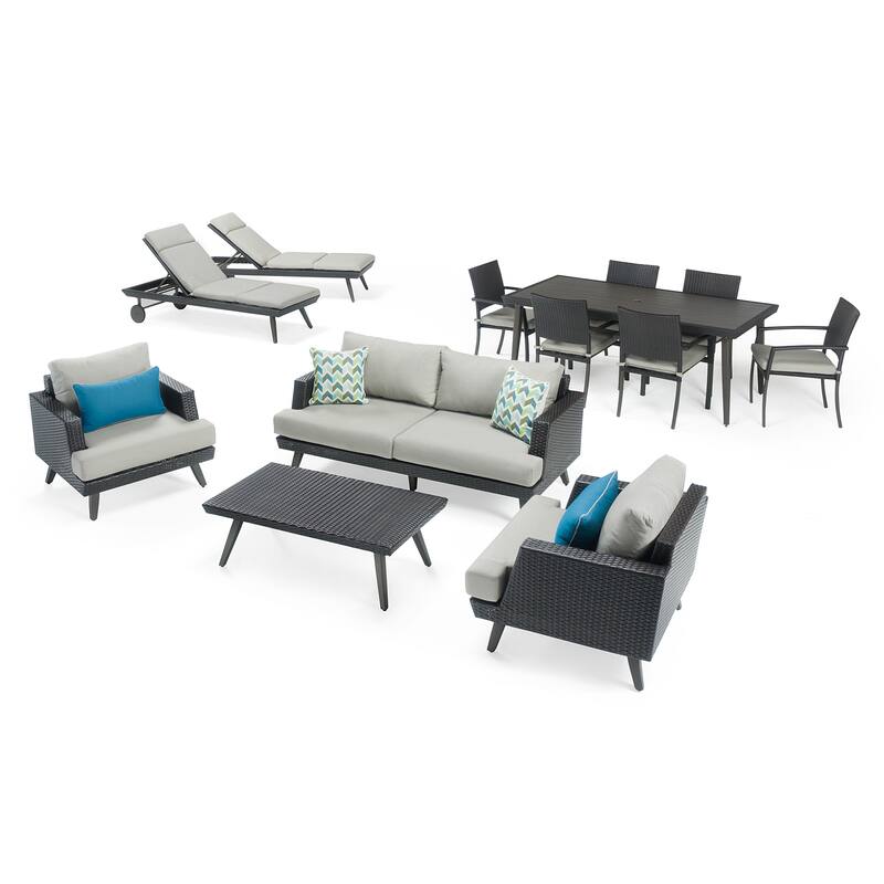 Portofino Casual 13 Piece Sunbrella Outdoor Patio Estate Set