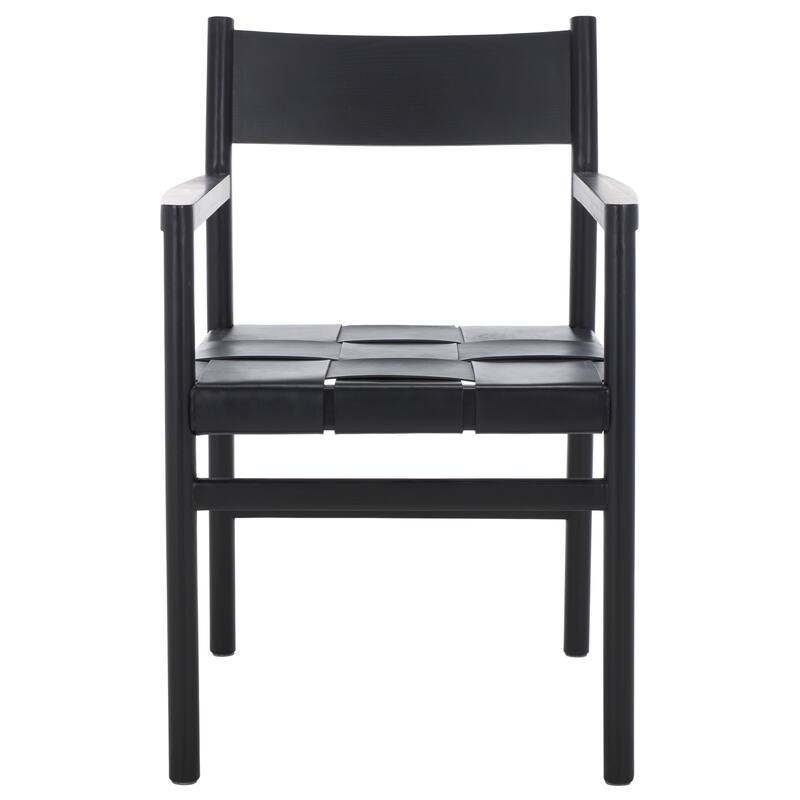 SAFAVIEH Couture Devnie Solid Wood Woven Dining Chair, Fully Assembled - 22"W x 23"D x 34"H
