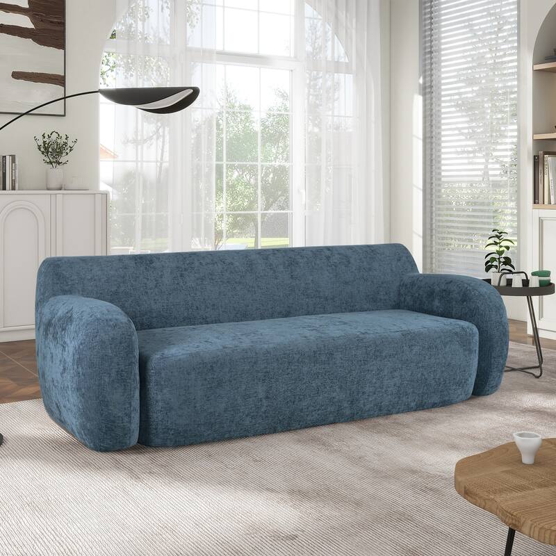81.5" Minimalist Compression 3-seater Sofa with Large Seats and High-Density Foam Paddingfor Living Rooms