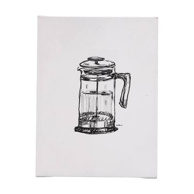 French Press (15 x 20) Canvas Art Print