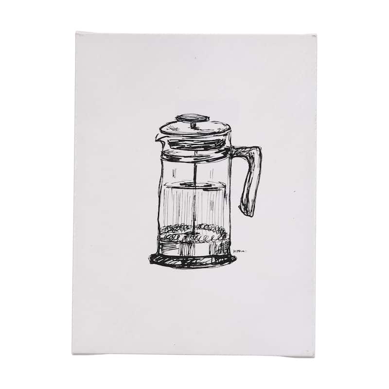French Press (30 x 40) Canvas Art Print - Large