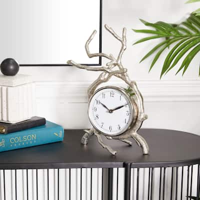 Aluminum Contemporary Clock - 8 x 4 x 13