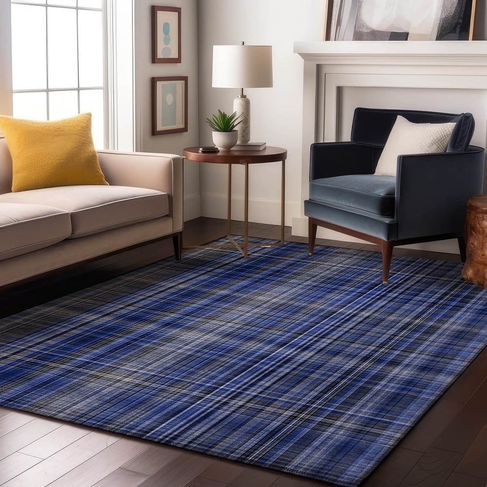 Premium Washable Super Soft Plaid Mayfield Rug