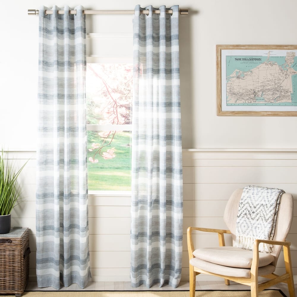 SAFAVIEH Nidelea Semi-Sheer Window Curtain Panel