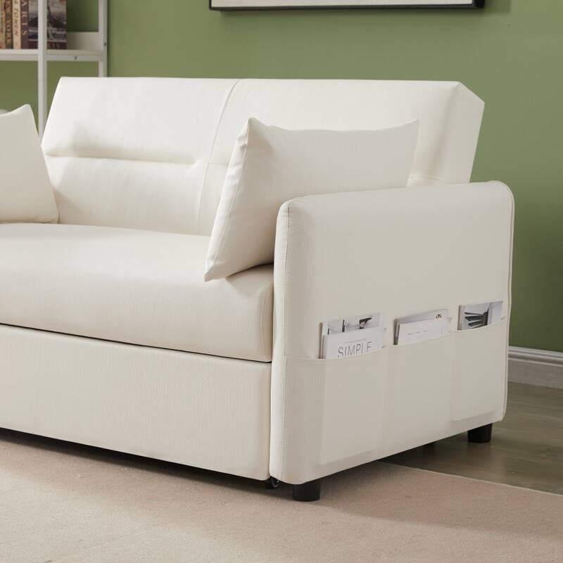 Fabric Leather 2 Seat Sofa