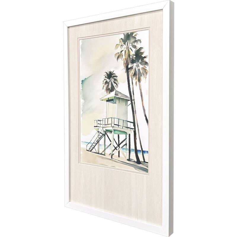Paragon Boho Beachy Green Framed Art