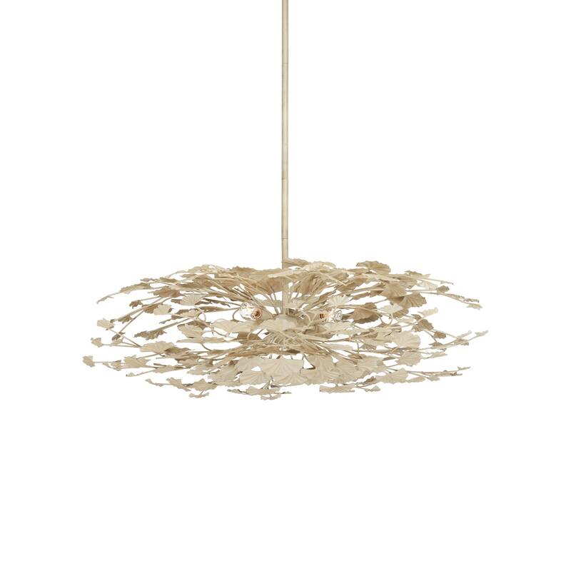 Currey & Company Maidenhair Cream Semi-Flush Mo - 13.5"h x 39.5"dia