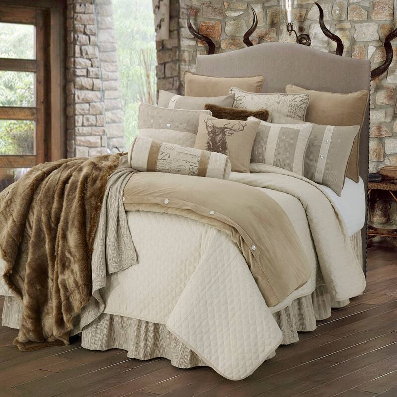 HiEnd Accents Fairfield Herringbone Linen Coverlet Set, 4PC