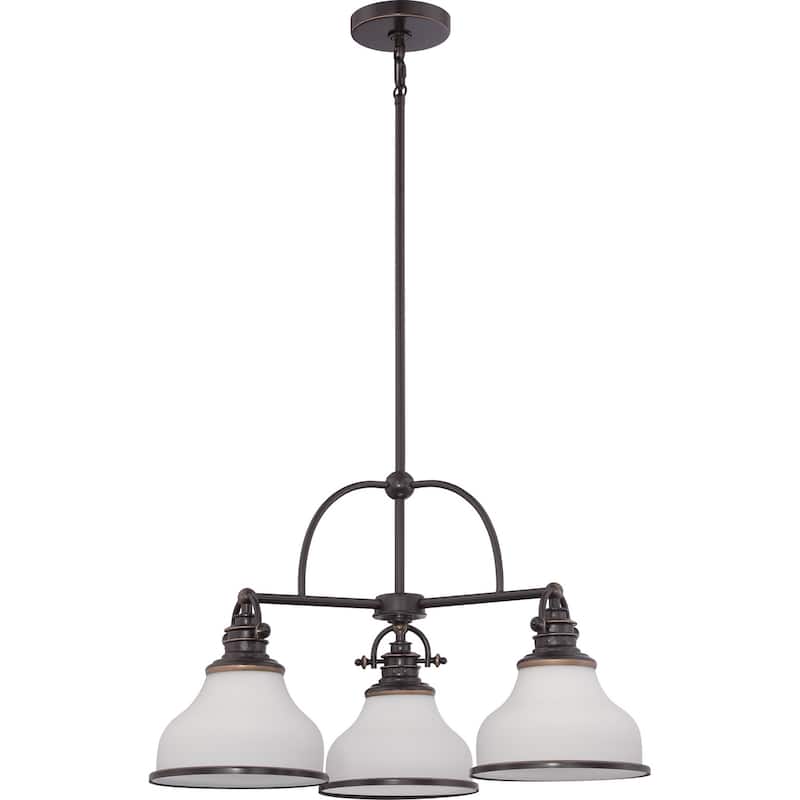 Quoizel Grant 3-Light 16" Transitional Chandelier in Palladian Bronze - Palladian Bronze