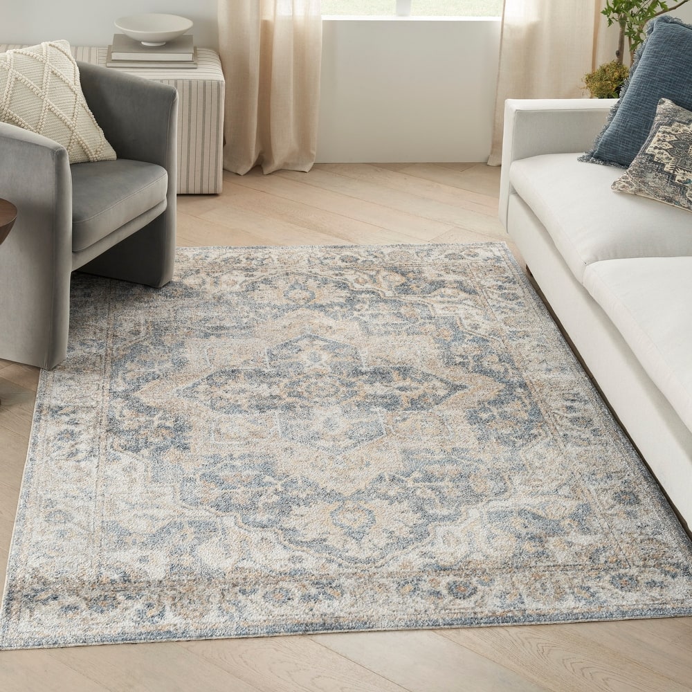 Nourison Astra Machine Washable Distressed Area Rug