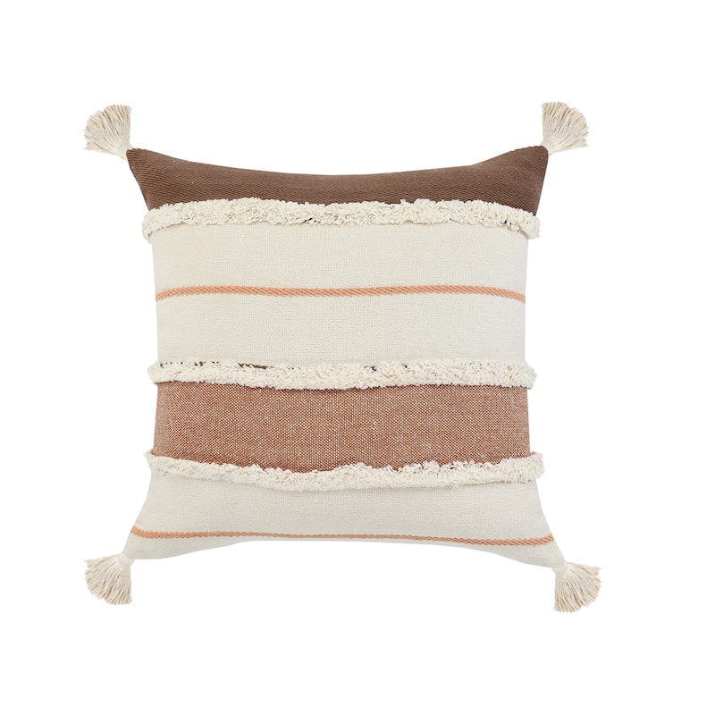 Sevita Sacral Earth Quarry Striped Throw Pillow