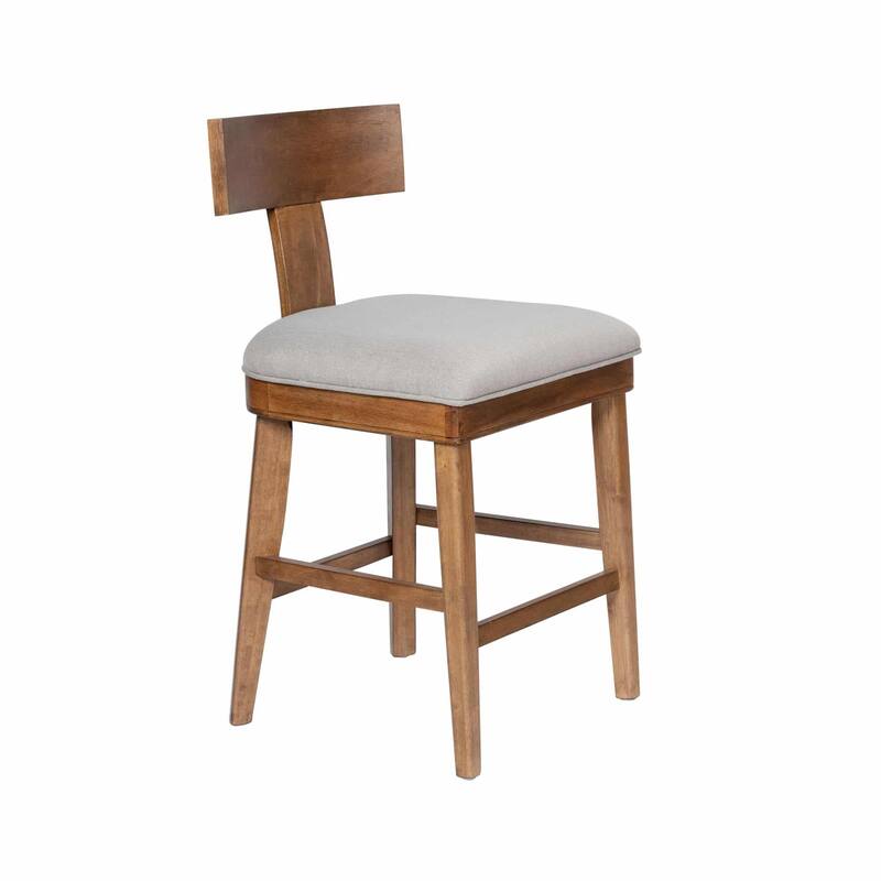 Theodora T- Back Bar Stool with Wood Seat Frame and Cushion