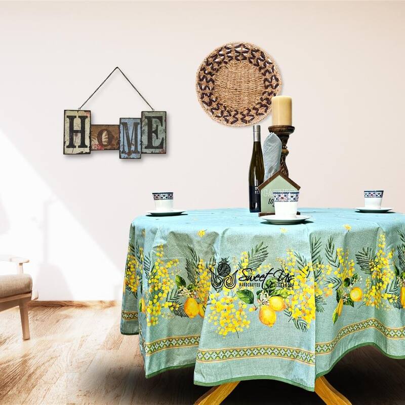 Citronnée Wipeable Tablecloth, Stain Resistant, French Acrylic