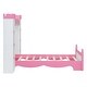 preview thumbnail 5 of 8, Castle-Shaped Twin Bed with Storage Shelf - Pink & White, Easy Assembly