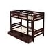 preview thumbnail 3 of 2, Espresso Twin over Twin Solid Wood Bunk Bed with 2 Drawers