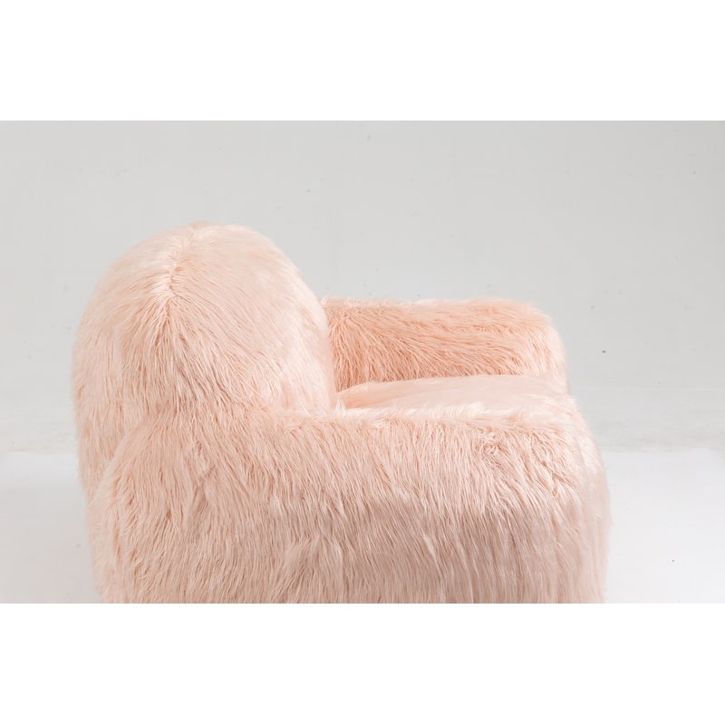 Fluffy Bean Bag Chair, Modern Large Comfy Lazy Sofa with Memory Sponge ...