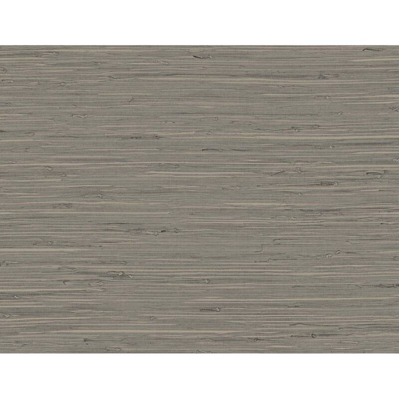 DuPont Tedlar Marion Faux Arrowroot High Performance Vinyl Unpasted Wallpaper - 27 in. W x 27 ft. L - Ash Brown