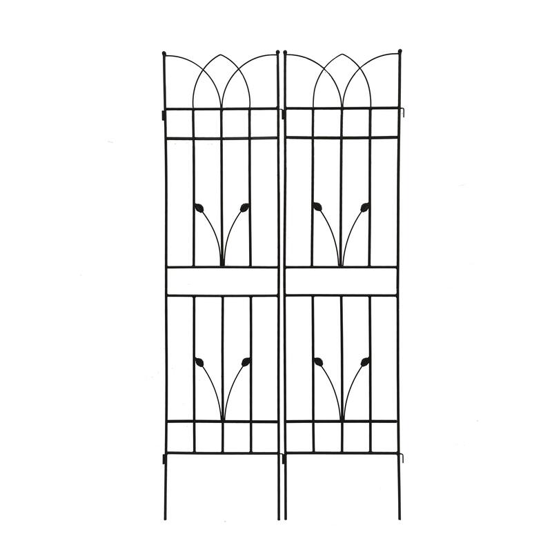 2 Pack Metal Garden Trellis 71" x 17.7" Rustproof Trellis for Climbing Plants Outdoor Flower Support