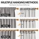 preview thumbnail 29 of 37, Living Room Curtains Back Tab Rod Pocket Faux Linen Blackout 2 Panels