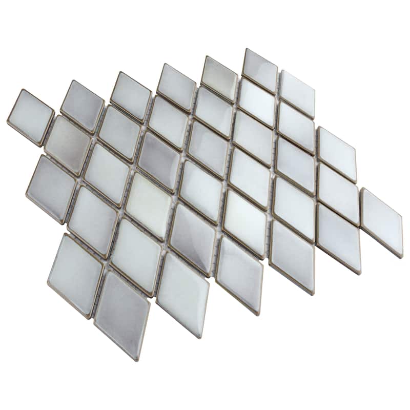 Merola Tile Hudson Kite Grey Eye 10-1/8" x 11-3/4" Porcelain Mosaic Floor and Wall Tile