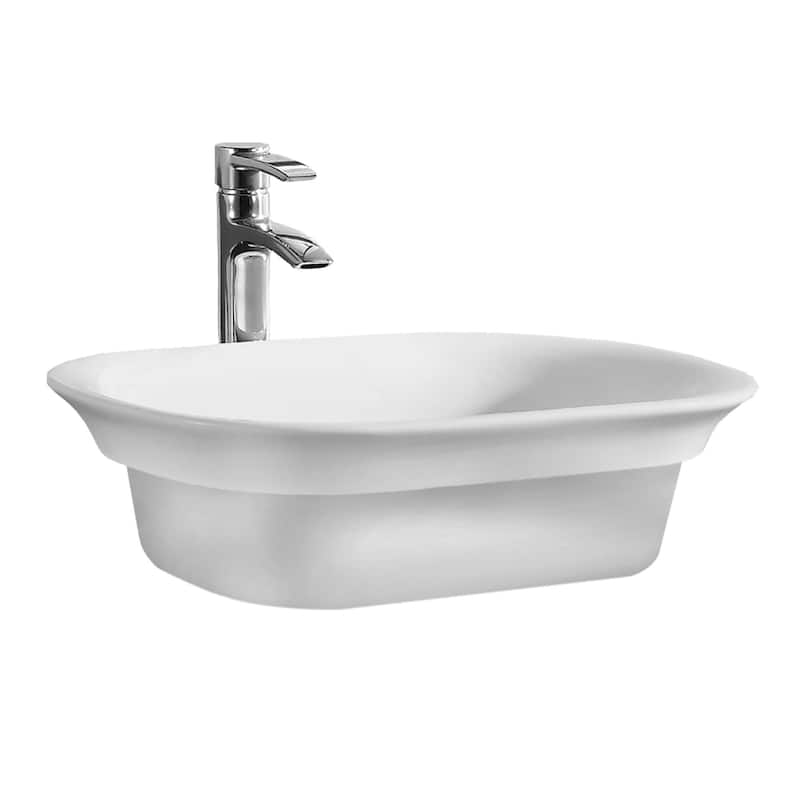 Fine Fixtures White 22-inch Thin Edge Vessel Sink