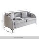 preview thumbnail 3 of 7, CraftPorch Vertical Channel Tufted Velvet Upholstered Sofa