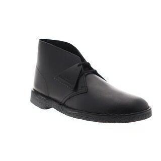 leather desert boots black